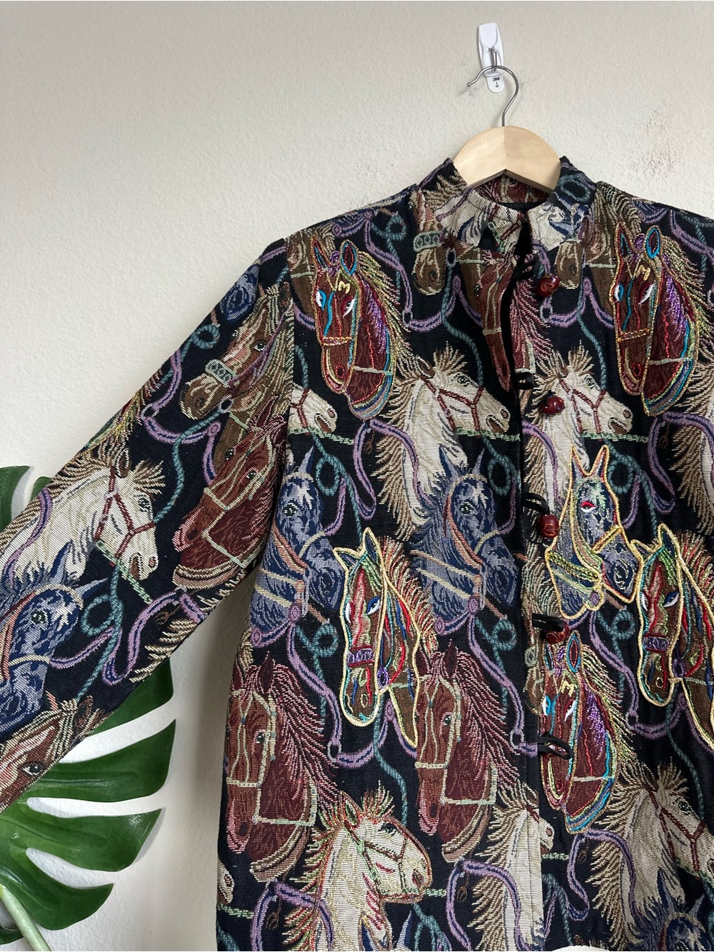 Vintage Daniel K Horse Tapestry Jacket - Picture 2 of 16